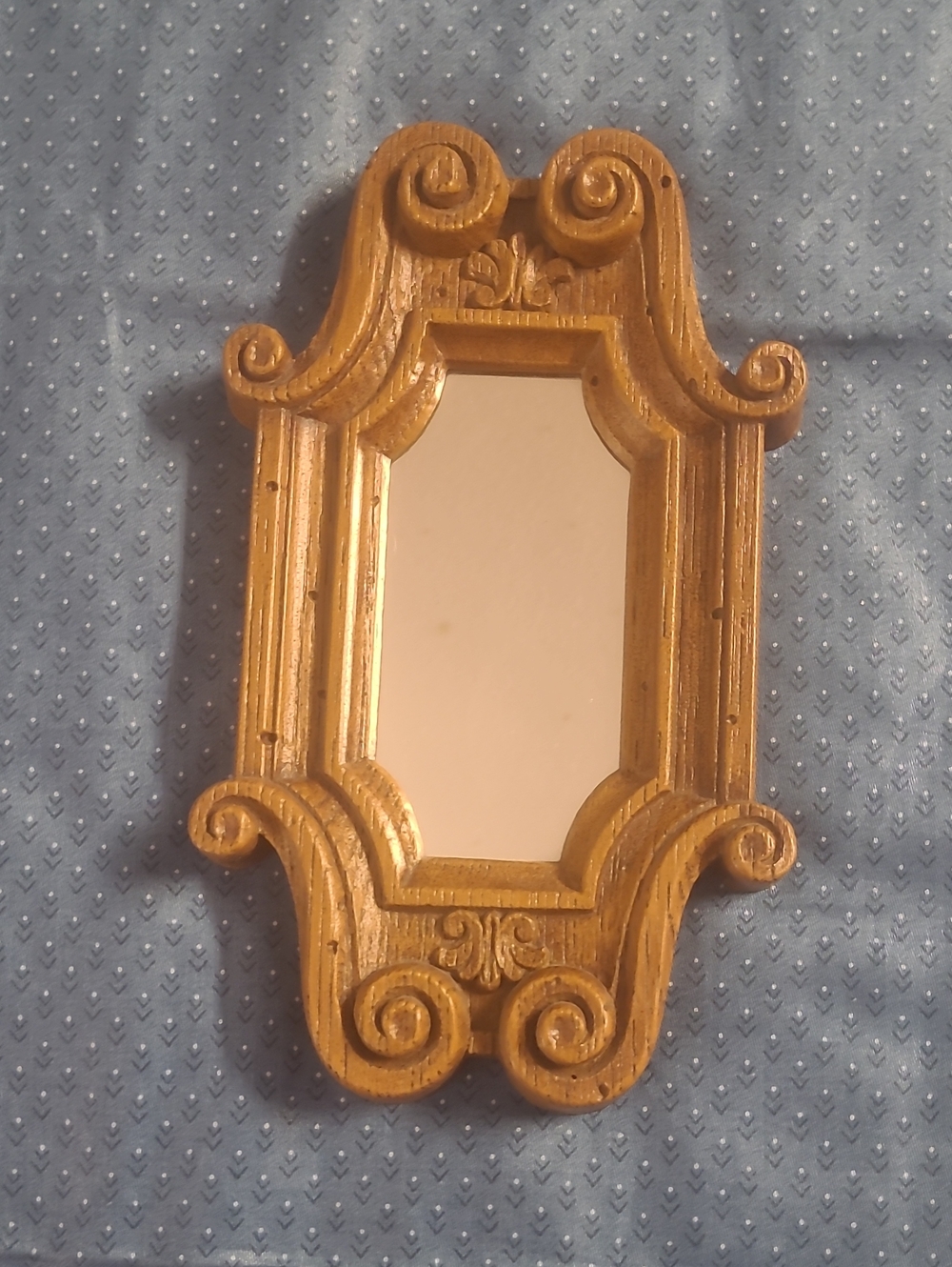 Brown Decorative Scroll Wall Mirror - Classic Accent
